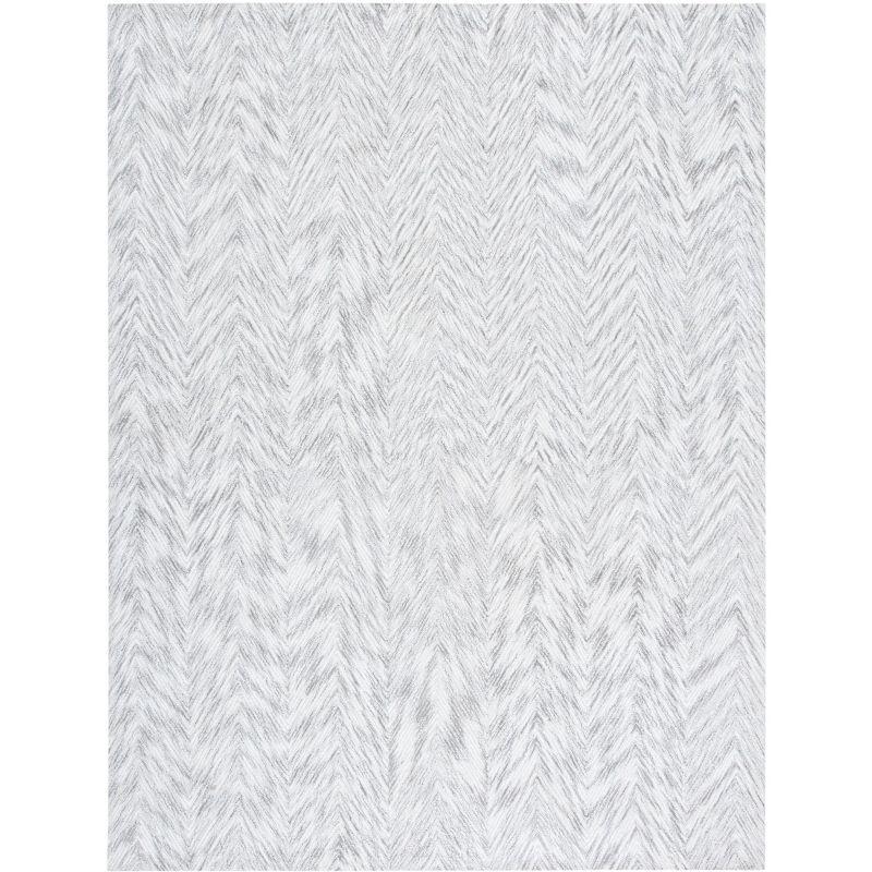 Grey and Ivory 8' x 10' Hand-Tufted Wool Area Rug