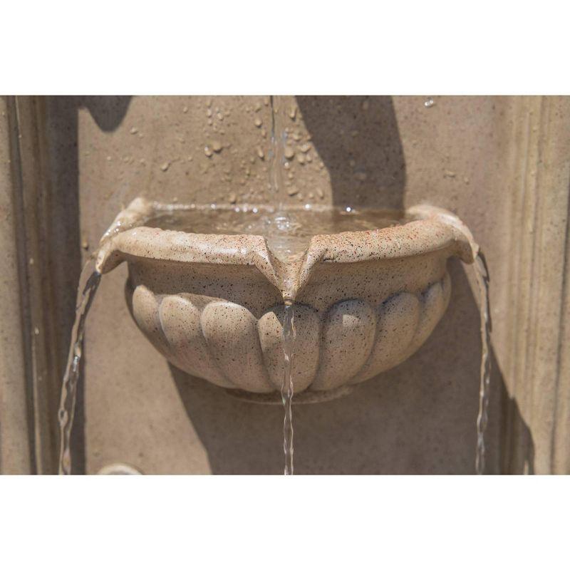 John Timberland Royal 35" High Sandstone LED Outdoor Wall Fountain