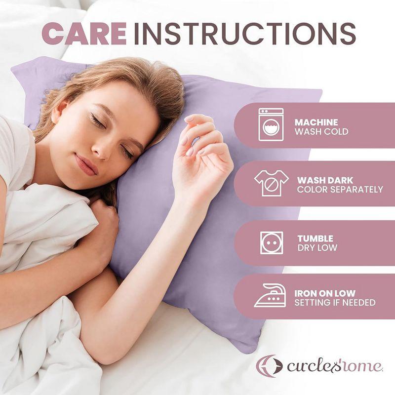 100% Cotton Zippered Pillow Protector (2 pck) Standard - Lavender