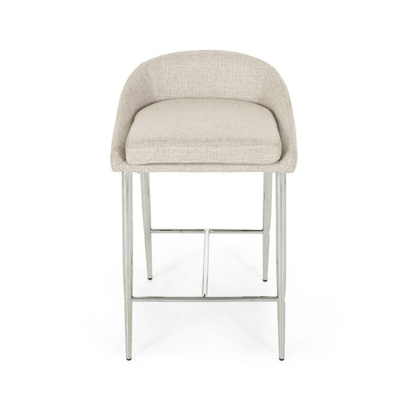 Ivy Bronx Modern&Simple Design Counter Stools Set of 2 – Upholstered Seats, Chrome-Finished Base for Kitchen Island or Breakfast Nook | Wayfair