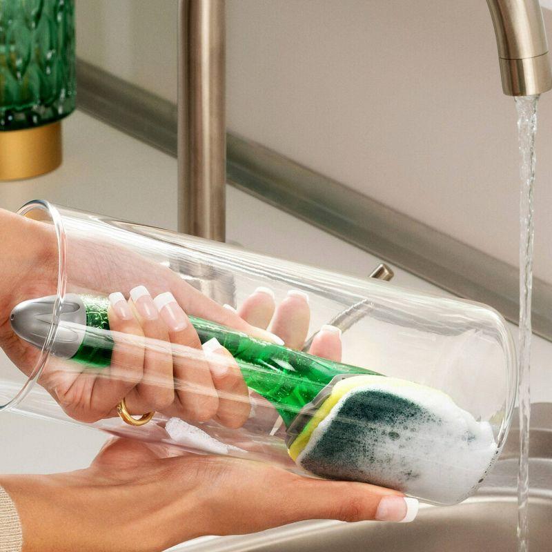 Heavy Duty Green Scrubbing Dishwand with Soap Dispenser