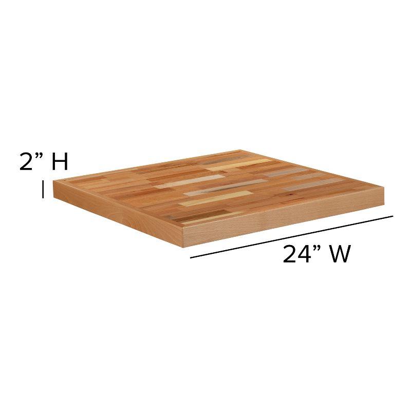 Mayfair Square Butcher Block Style Table Top - Restaurant Table Top