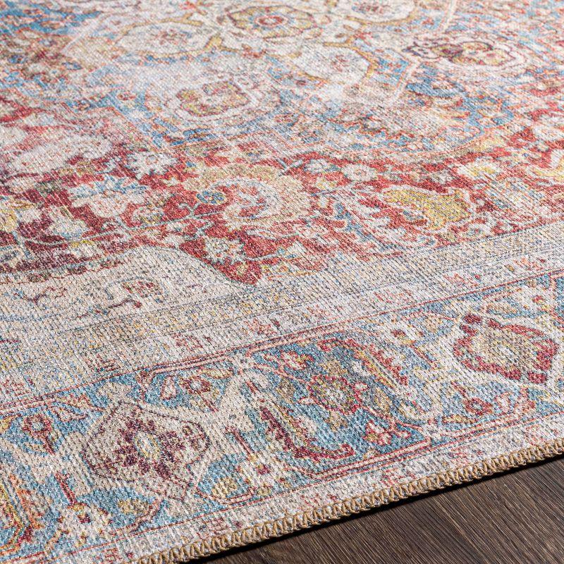 Livabliss 2'7"x7'3" Alanya Traditional Machine Washable Rug Cream: Stain-Resistant Flat Pile Runner