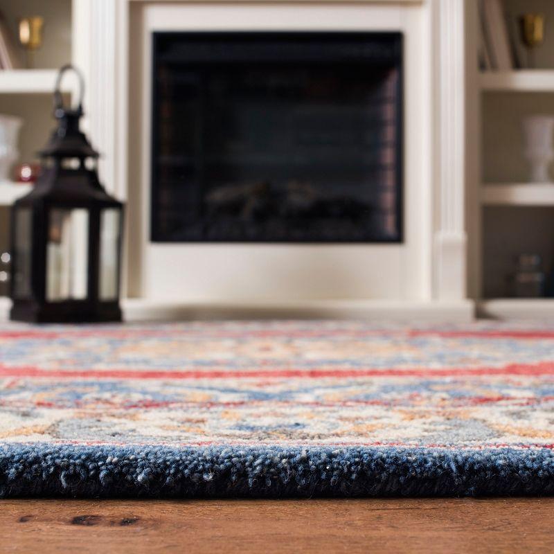 Antiquity AT505 Hand Tufted Area Rug - Blue/Red - 4'x6' - Safavieh.