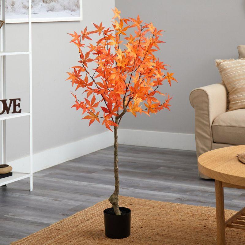 Nearly Natural 4-ft Autumn Maple Artificial Tree