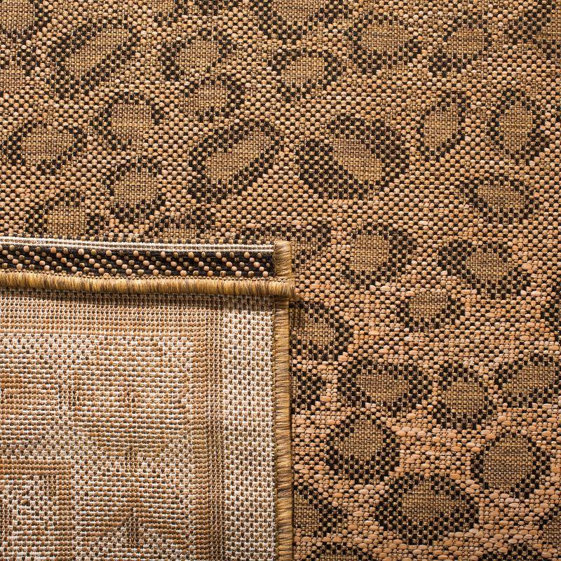 Courtyard CY6100 Power Loomed Indoor/Outdoor Area Rug - Natural/Gold - 4'x4' - Safavieh.