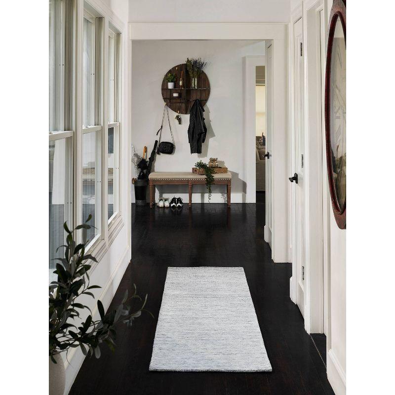 Momeni 5'x8' James Solid Handtufted Area Rug Light Gray: Wool, Low Pile, Rectangle, Indoor, Vacuum Care