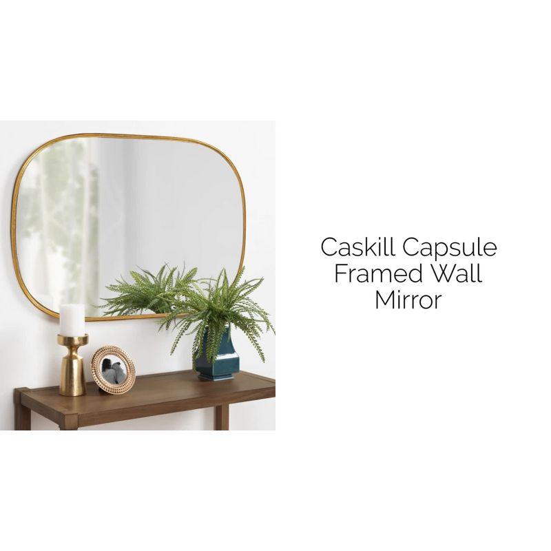 Gold Rectangular Wood Full Length Wall Mirror