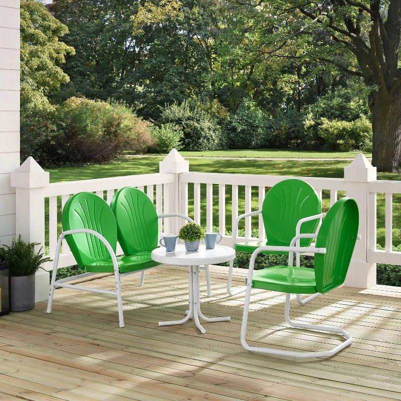 Griffith 4pc Outdoor Conversation Set - Kelly Green - Crosley