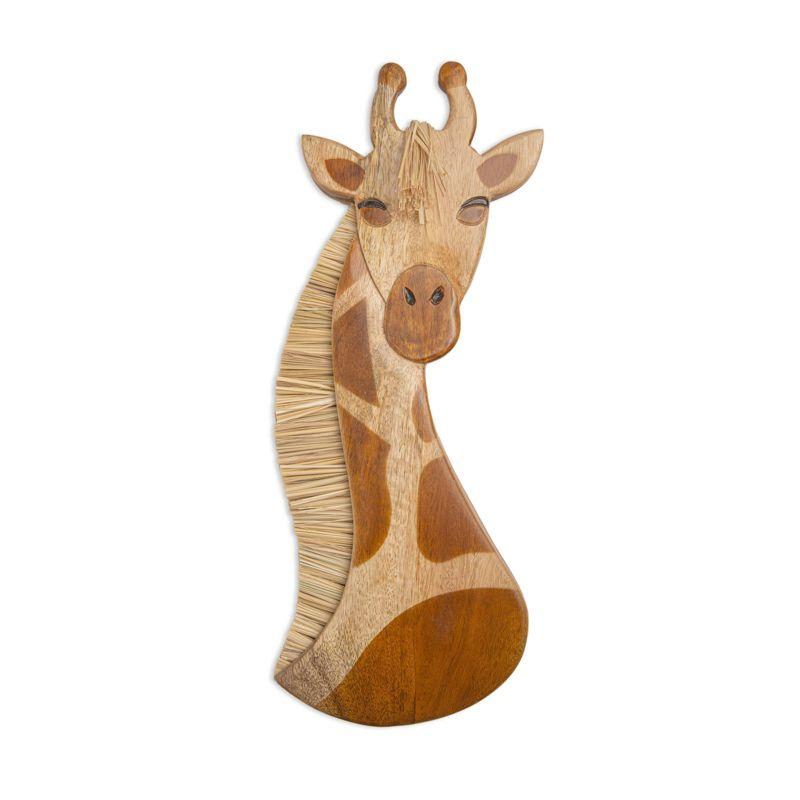 Handcrafted Wooden Giraffe Wall Decor for Nursery