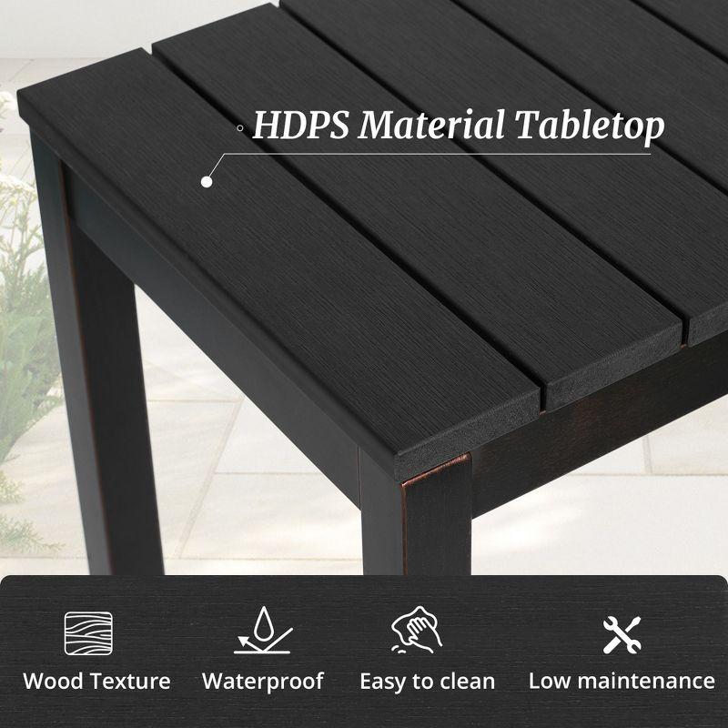 Arceso  Outdoor Bar Table, 45 Inch Patio Bar Height Counter Table,  Waterproof HDPS Table for Hot Tub, Balcony, Yard, Indoor or Outdoor Use