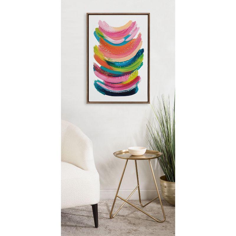 Kate and Laurel Sylvie Bright Abstract Framed Canvas by Jessi Raulet of Ettavee