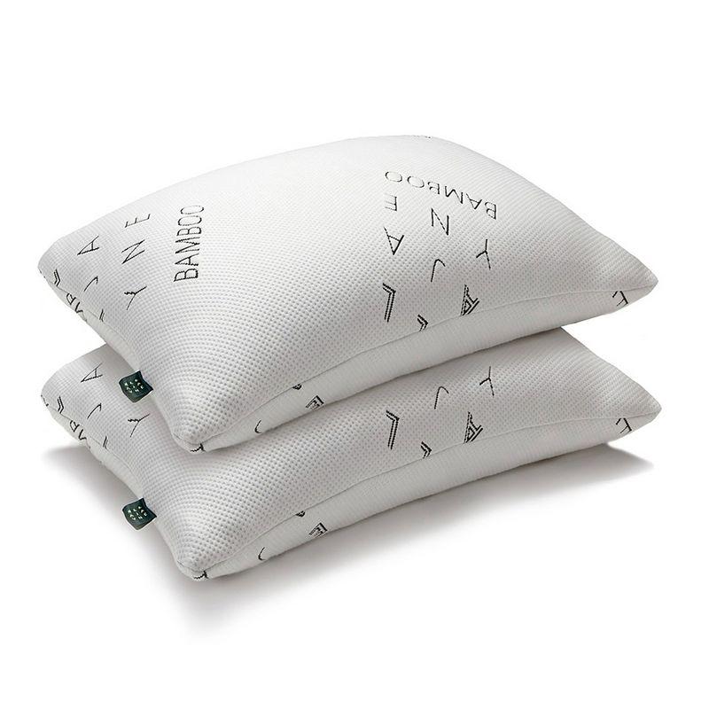 Standard White Bamboo Memory Foam Hypoallergenic Pillow Set