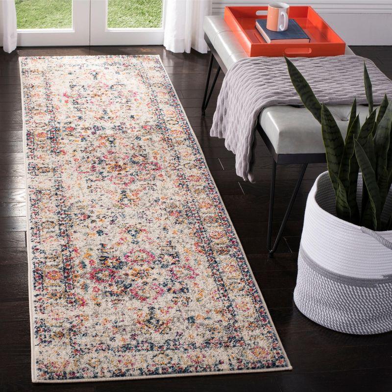 Madison MAD603 Power Loomed Indoor Area Rug - Fuchsia/Ivory - 6'7"x9'2" - Safavieh