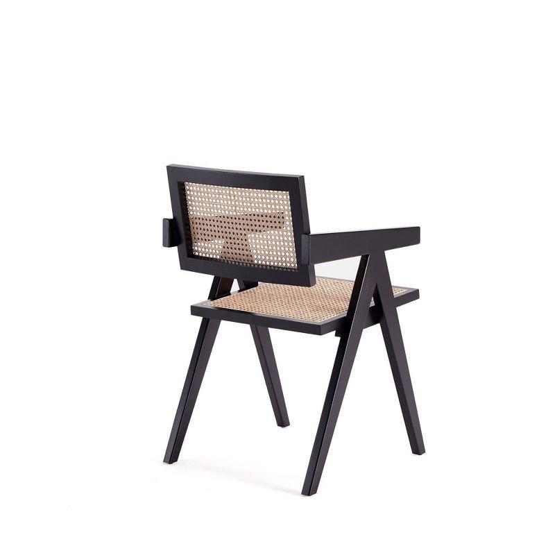 Hamlet Black and Natural Cane A-Frame Armchair