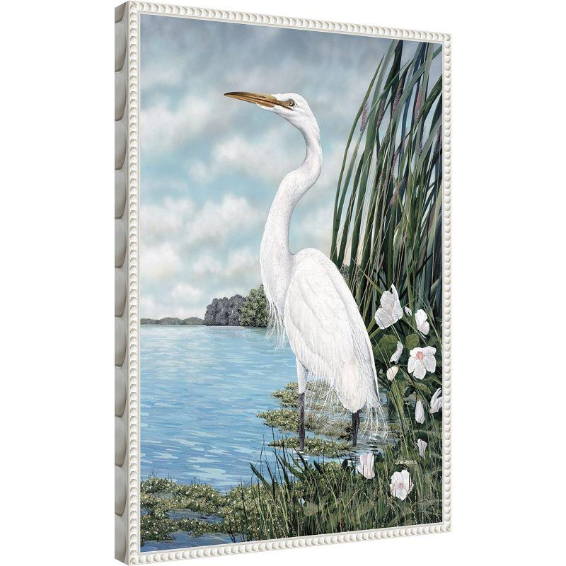 Amanti Art Great White Egret by James Harris Framed Canvas Wall Art