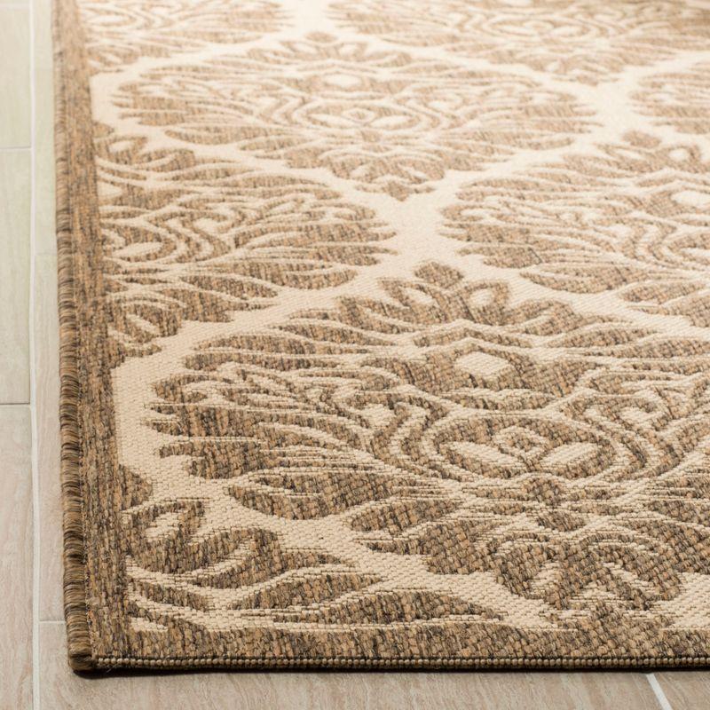 Cream Beige Geometric Flat Woven 4' x 6' Area Rug