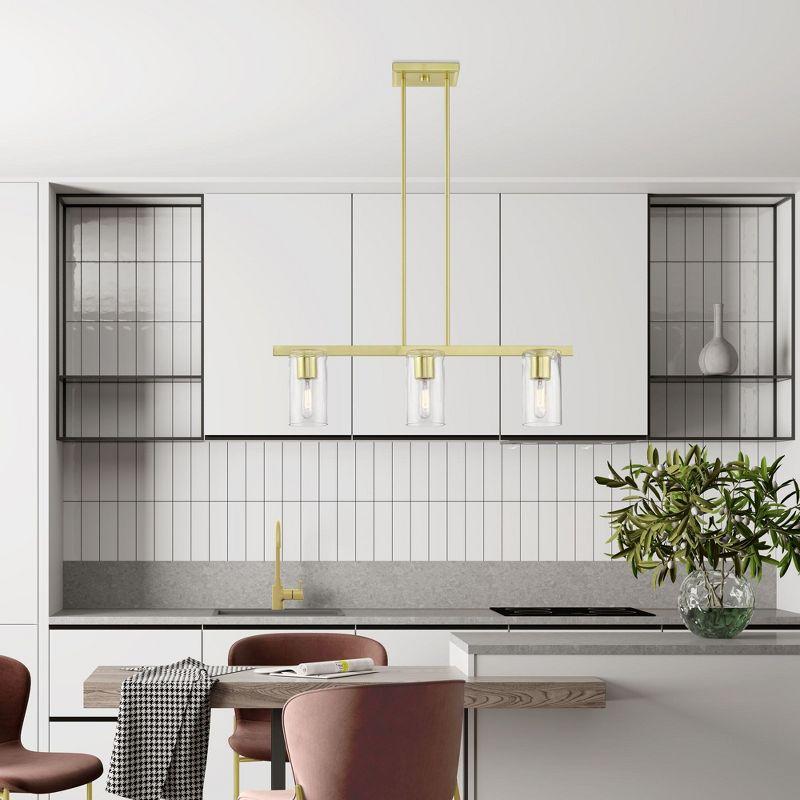 Livex Lighting Clarion 3 - Light Chandelier in  Satin Brass