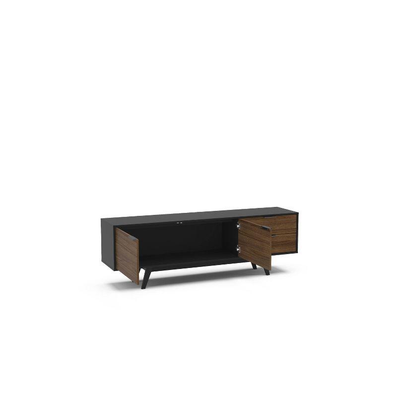 Laos TV Stand for TVs up to 78" Dark Brown/Black - Polifurniture: Entertainment Center with Storage Drawer