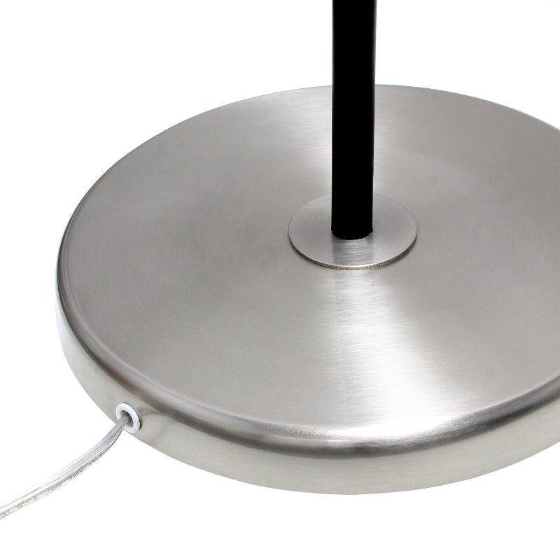 Swivel Floor Lamp with Inner Dome Shade Brushed Nickel - Lalia Home: Adjustable Neck, UL Listed, Metal Body