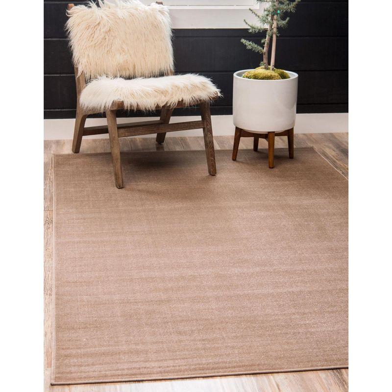 Unique Loom Williamsburg Collection Area Rug - Solid (5' 1" x 8' Rectangle Light Brown)