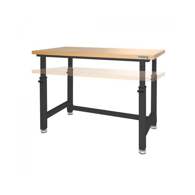 Seville Classics UltraHD Adjustable Height Workbench, 48" W x 24" D x 28.5" - 42" H