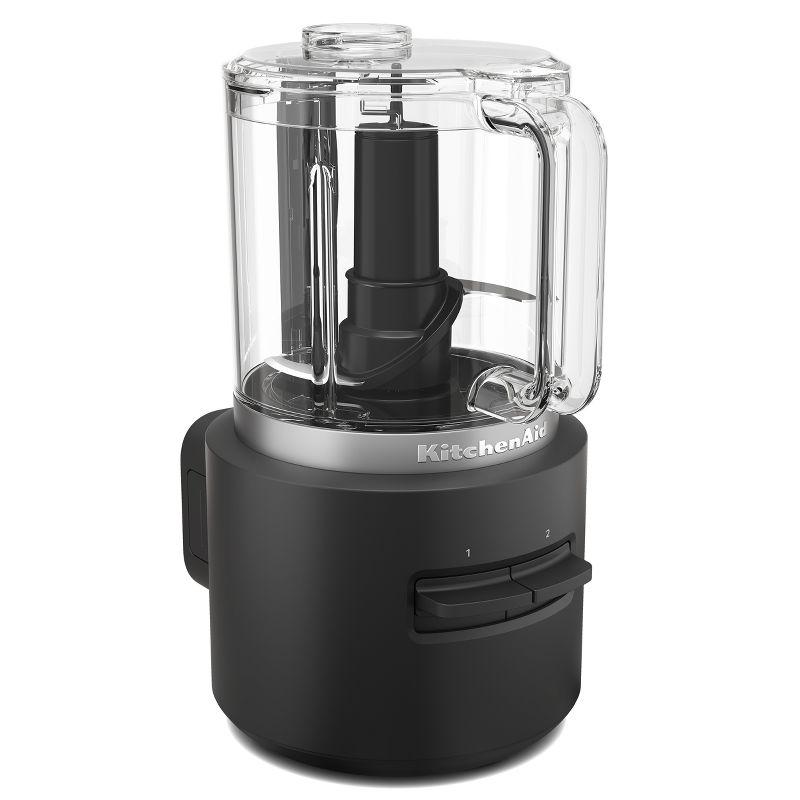 KitchenAid Go Cordless Food Chopper battery included KFCR531: 5-Cup Capacity, Stainless Steel Blades, 2 Speeds, Dishwasher-Safe