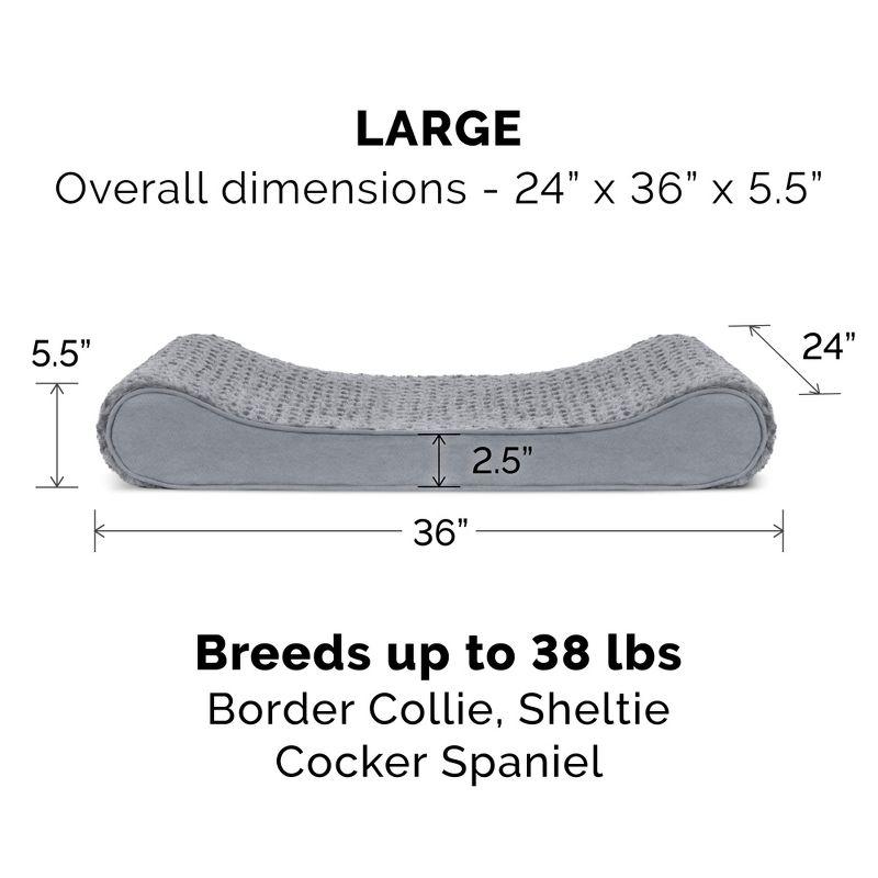 FurHaven Ultra Plush Luxe Lounger Orthopedic Foam Contour Dog Bed