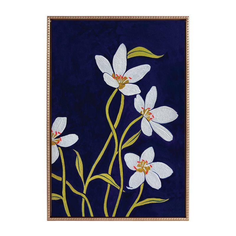 Kate & Laurel All Things Decor 23"x33" Sylvie Spring Beauties Framed Canvas by Emma Daisy Gold