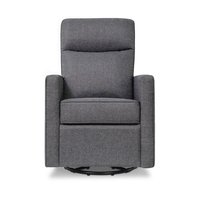 Shadow Gray Gabby Pillowback Swivel Glider Chair