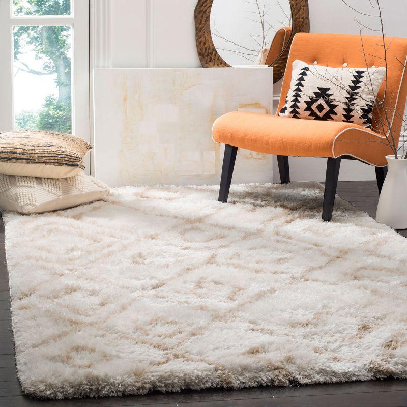 Toronto Shag SGT727 Hand Tufted Indoor Area Rug - Ivory/Beige - 8'x10' - Safavieh.
