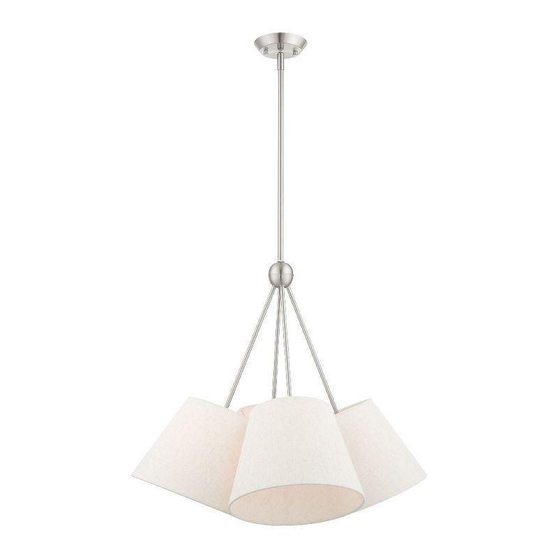 Livex Lighting Prato 4 - Light Chandelier in  Brushed Nickel