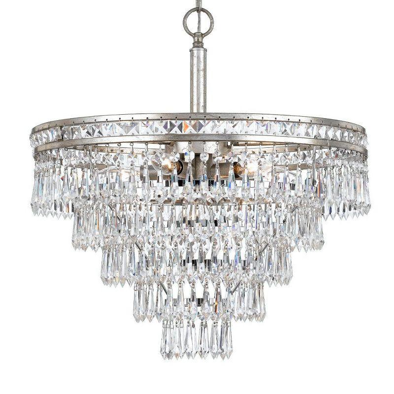 Crystorama Lighting Mercer 7 - Light Chandelier in  Olde Silver