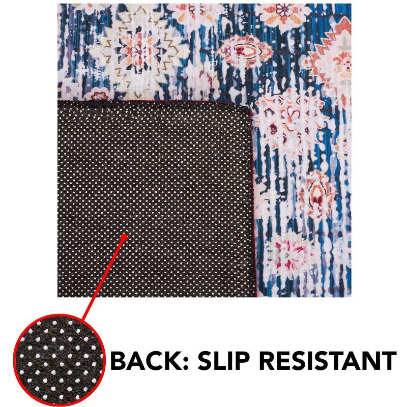 Tucson TSN164 Power Loomed Machine Washable Area Rug - Blue/Red - 6'x9' - Safavieh.