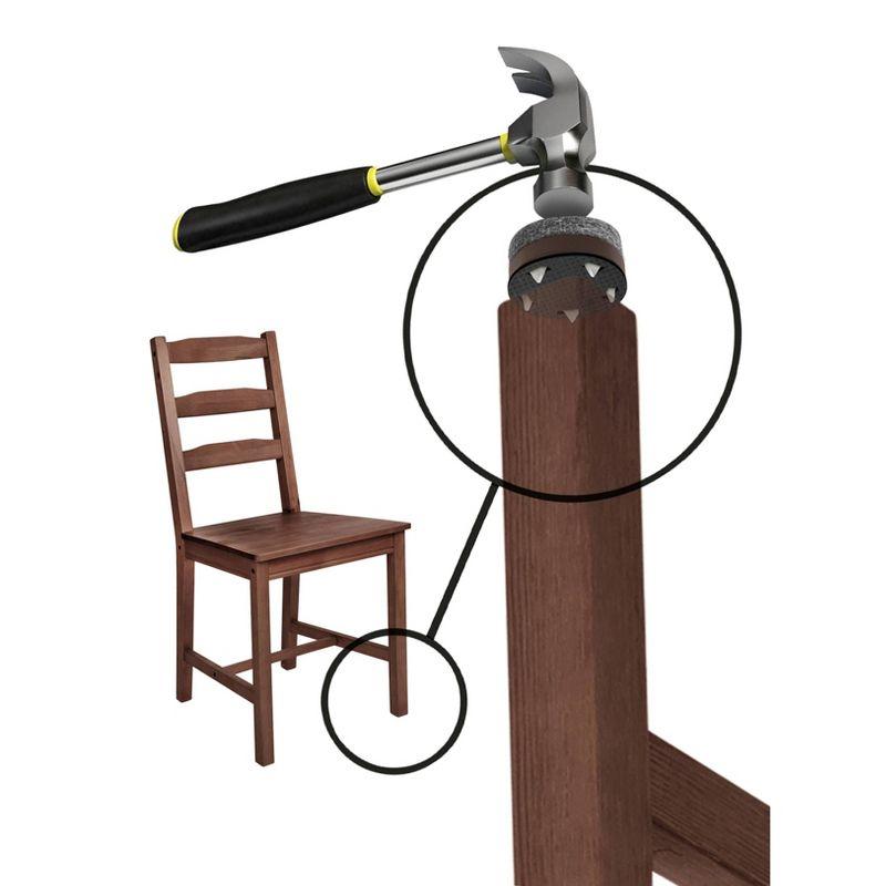 Slipstick Gorillafelt Cb257 Chair Leg Floor Protectors/Felt Glides (Set Of 16) Tap On Felt Furniture Pads Guaranteed To Stay On, 1 Inch Round Sliders (Set of 16)