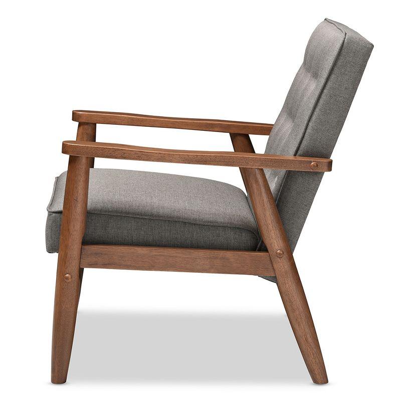 George Oliver Studio Sorrento Accent Chair, 1 Seater, Grey, Brown