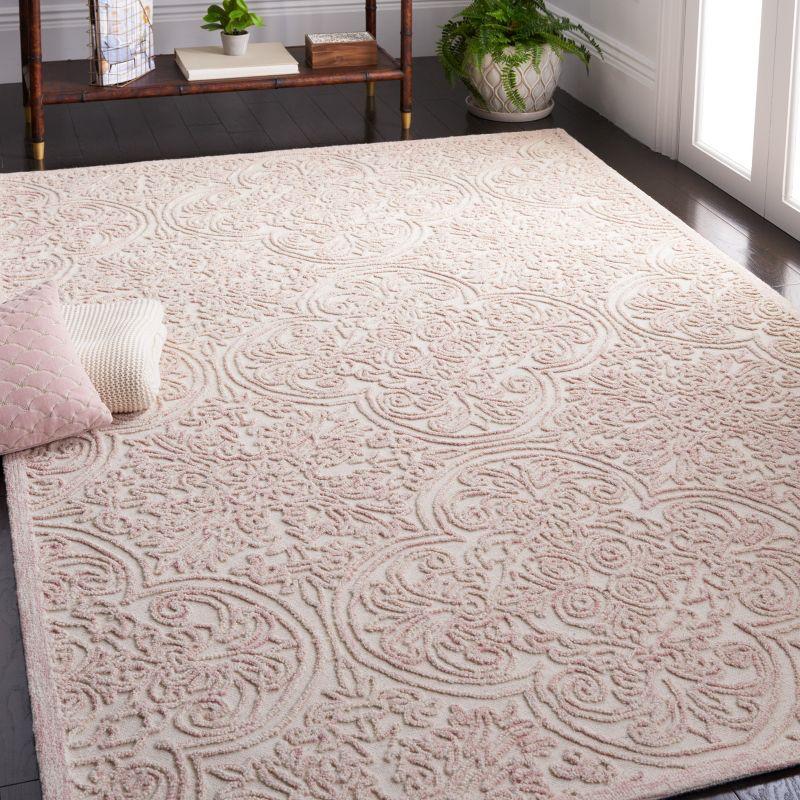 Martha Stewart Trace - MSR3511 - Indoor Hand Tufted Area Rugs - Ivory/Pink - 6'x9'