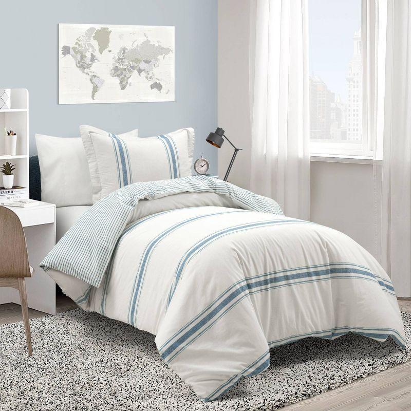 Standard Cotton 460 TC Reversible 3 Piece Duvet Cover Set