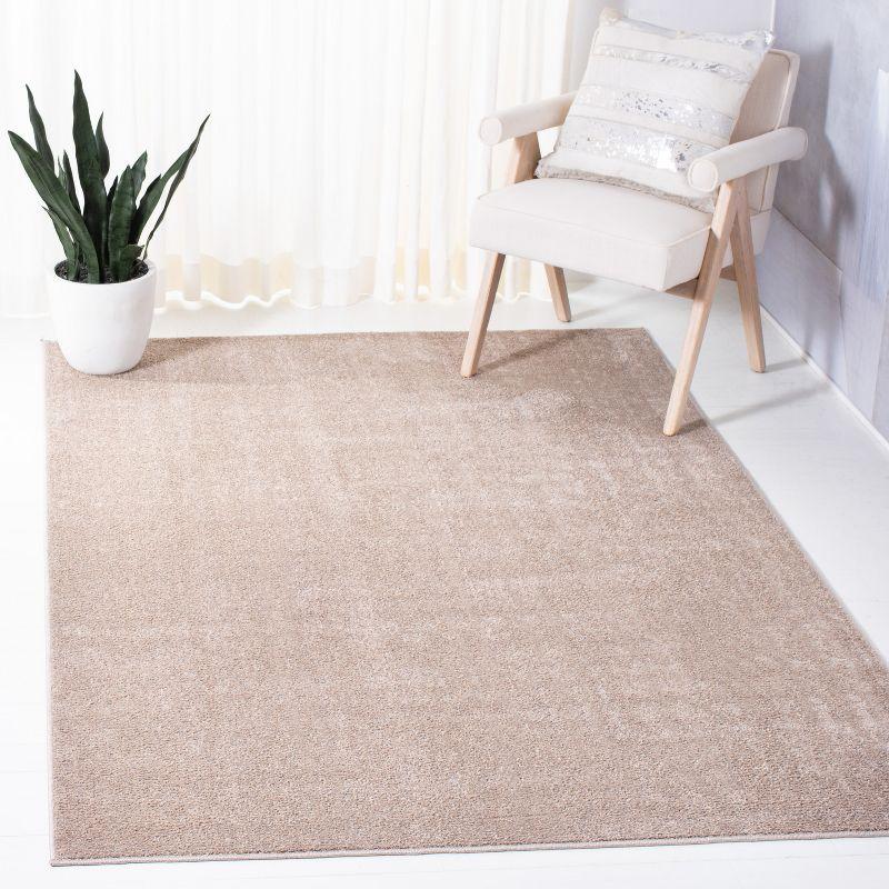 Hand-Knotted Gray Synthetic 79" Easy-Care Non-Slip Rug