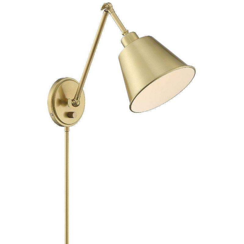 Crystorama Lighting Mitchell 1 - Light Swing Arm Lamp in  Aged Brass