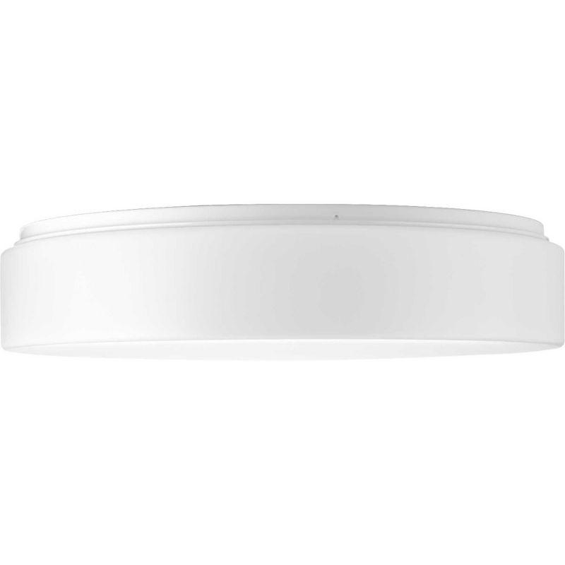 Progress Lighting, Drums and Clouds, 1-Light LED Flush Mount, White Finish, Acrylic Shade