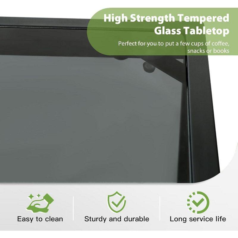 FDW Rattan Patio Furniture Set of 3 Outdoor Conversation Set Water Resistant Bistro Set for Poolside Balcony Patio Bar Garden, Khaki