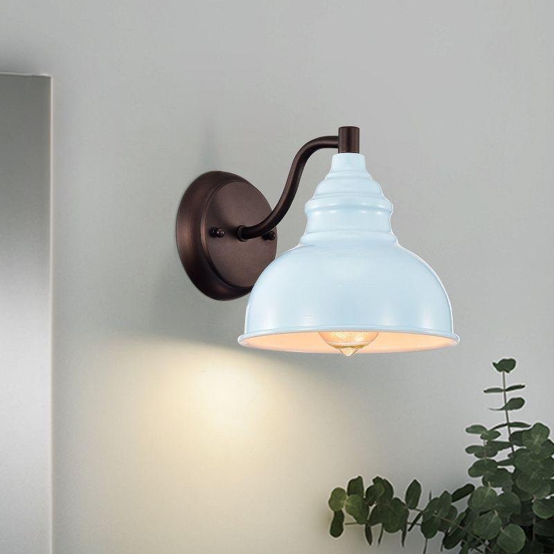 Chloe Lighting Ironclad Industrial 1 Light Oil Rubbed Bronze Indoor Wall Sconce 8"Wide