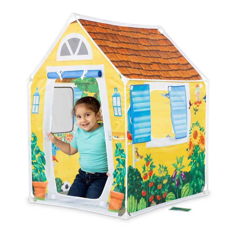 Cozy Cottage Fabric Play Tent with Storage Tote