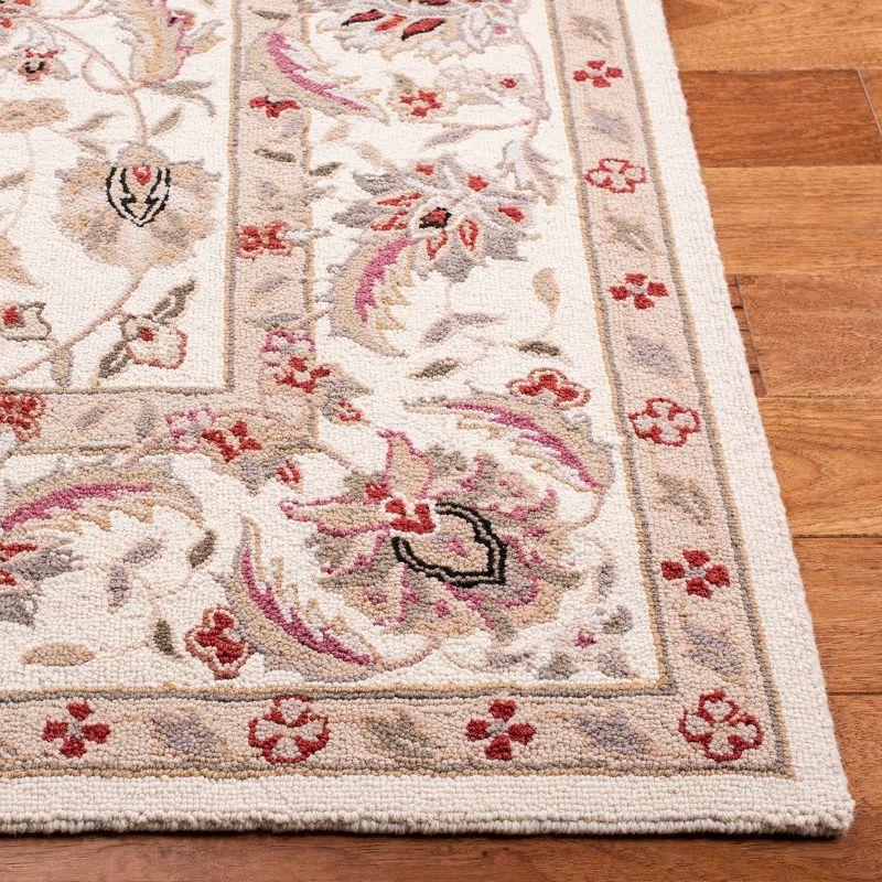 Ivory Hand-Knotted Wool Area Rug 2'6" x 4'