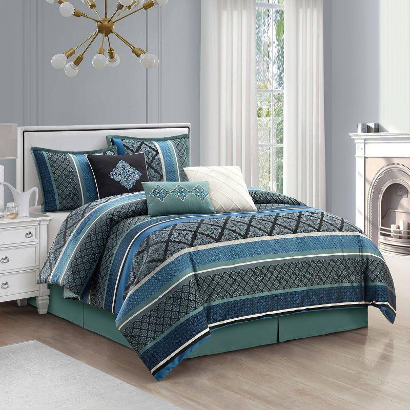 Nanshing America, Inc Tefia Karr Microfiber 7 Piece Comforter Set