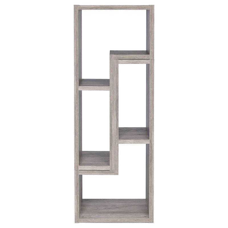22" Velma Modular Bookcase & TV Stand: Stackable, Horizontal, Gray Driftwood - Coaster