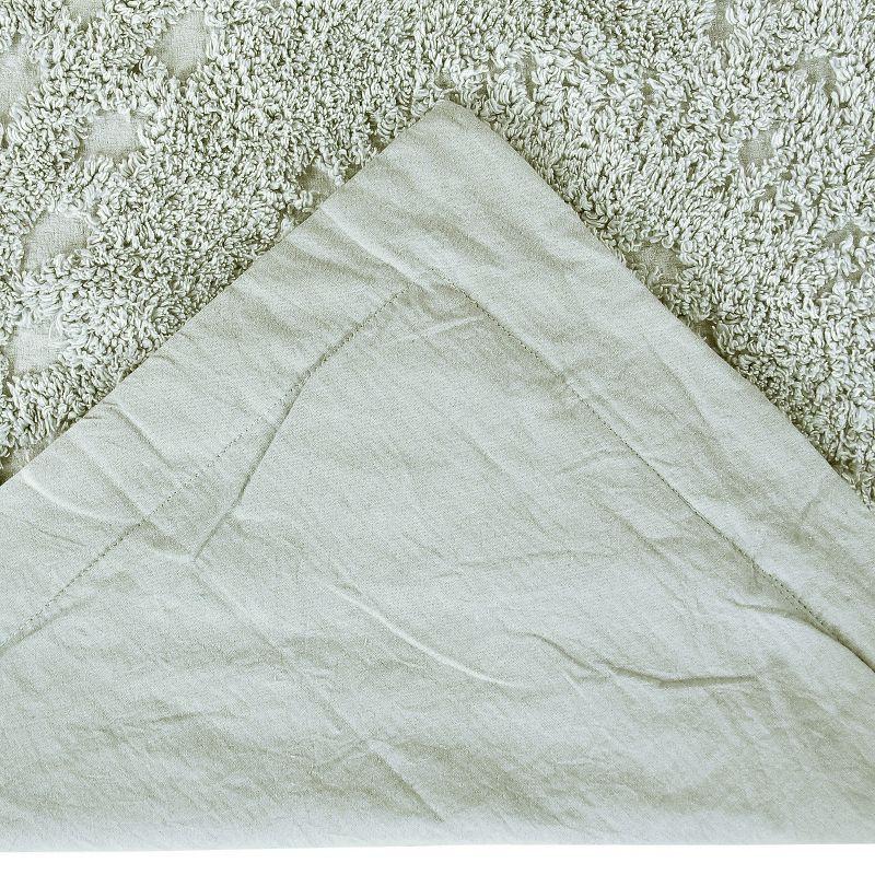 Euro Rio Collection 100% Cotton Tufted Unique Luxurious Floral Design Pillow Sham Sage - Better Trends