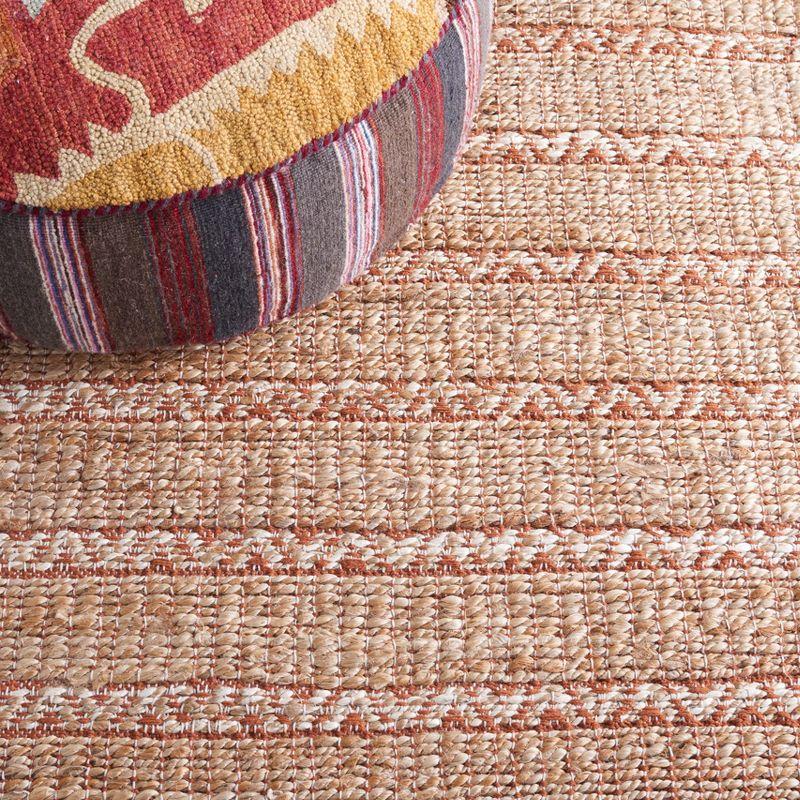 Natural Fiber NFB655 Flat Weave Indoor Area Rug - Rust/Natural - 4'x6' - Safavieh