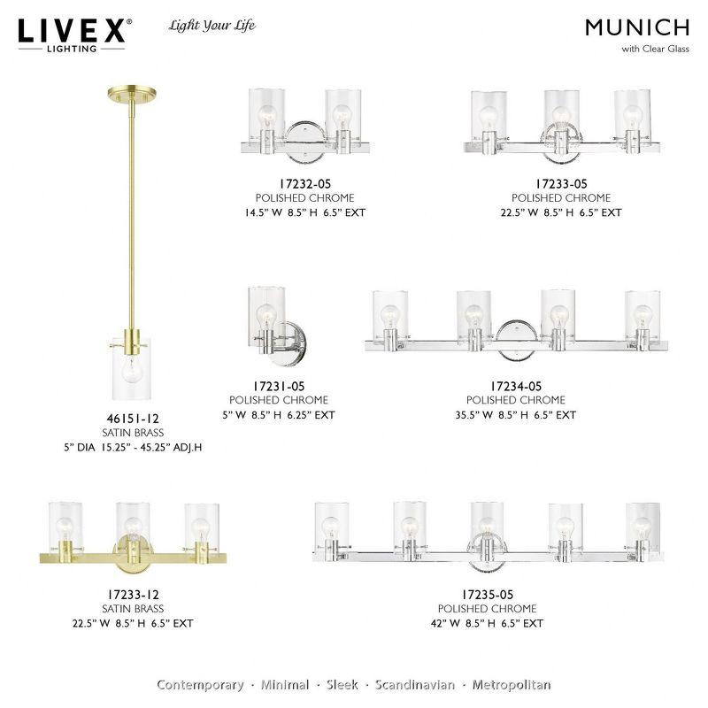Livex Lighting Munich 1 - Light Sconce in  Polished Chrome